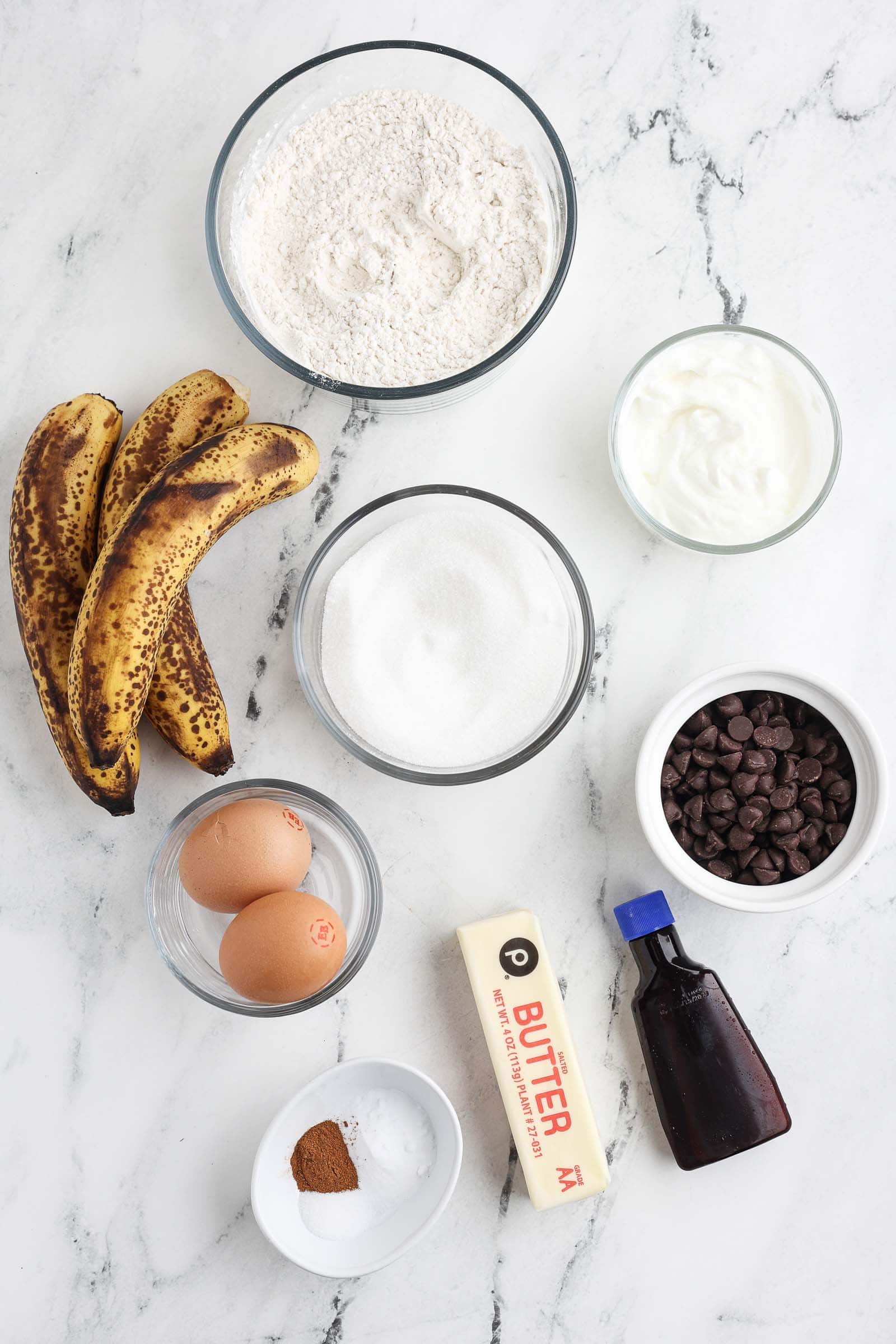 Sliced Chocolate Chip Banana Ingredients