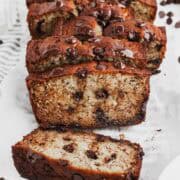 Sliced Chocolate Chip Banana Bread
