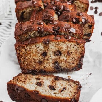 Sliced Chocolate Chip Banana Bread