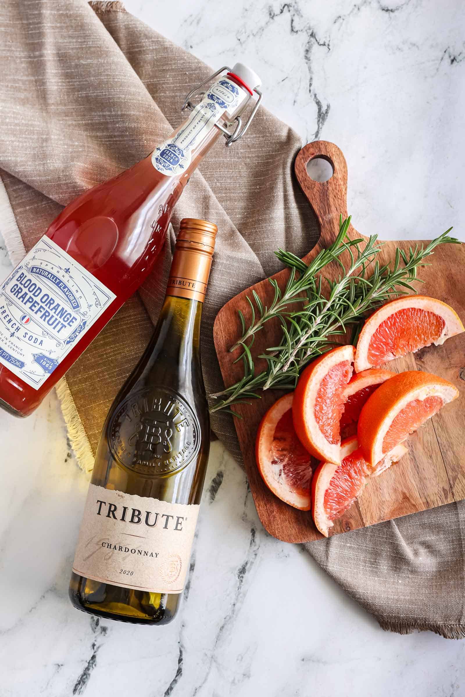 Grapefruit and Rosemary White Wine Spritzers Ingredients