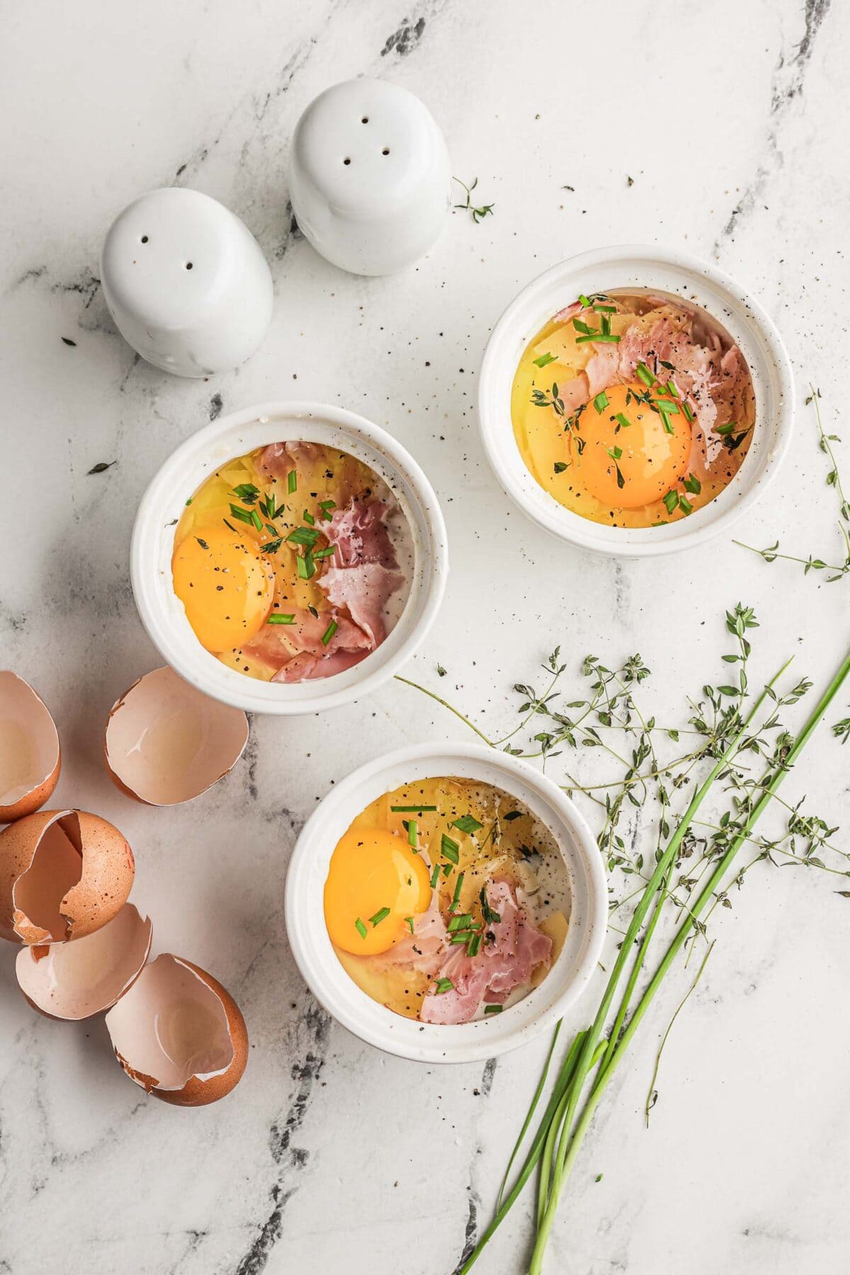 Preparing Eggs en Cocotte