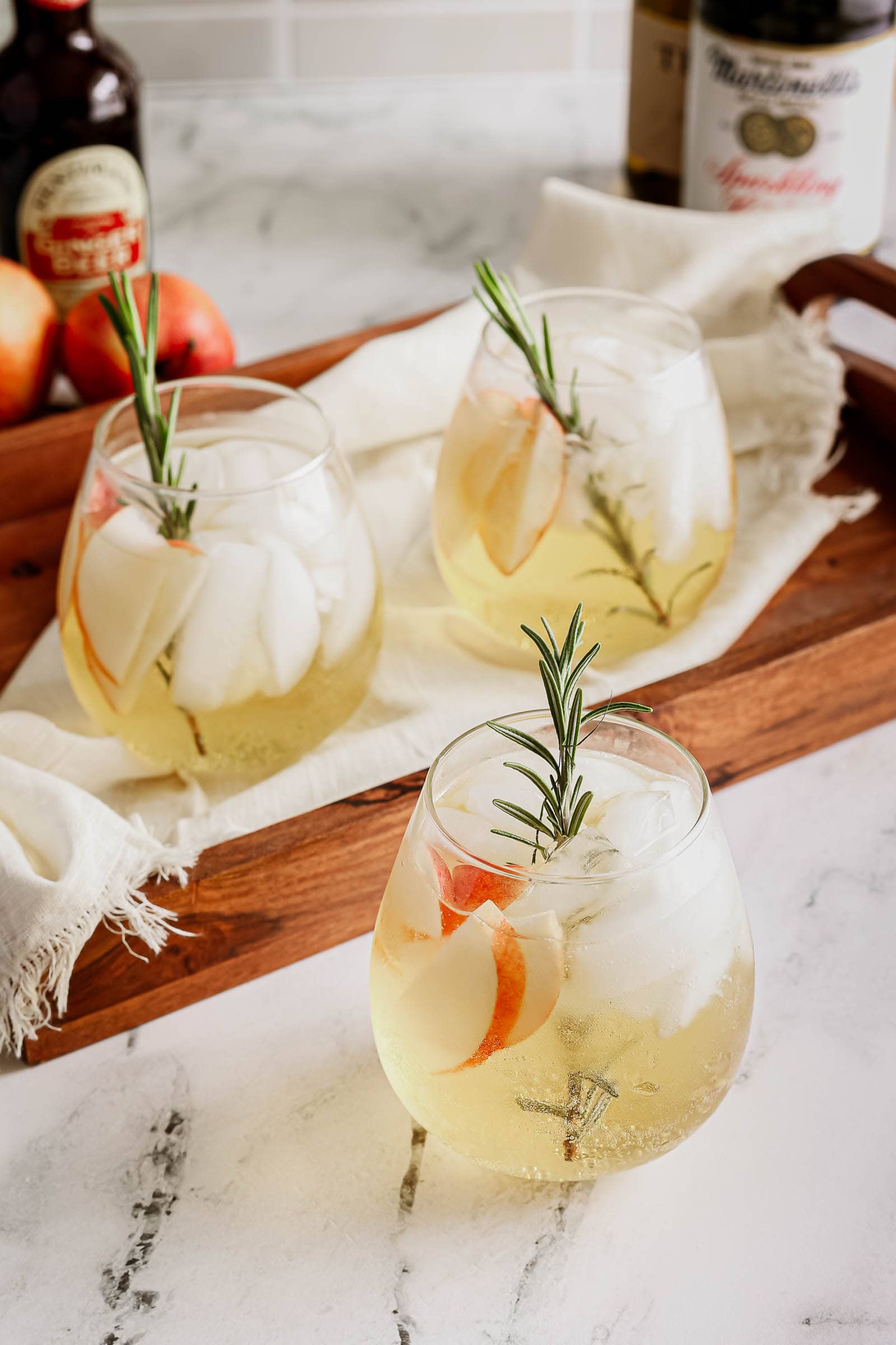 Apple & Ginger White Wine Spritzers
