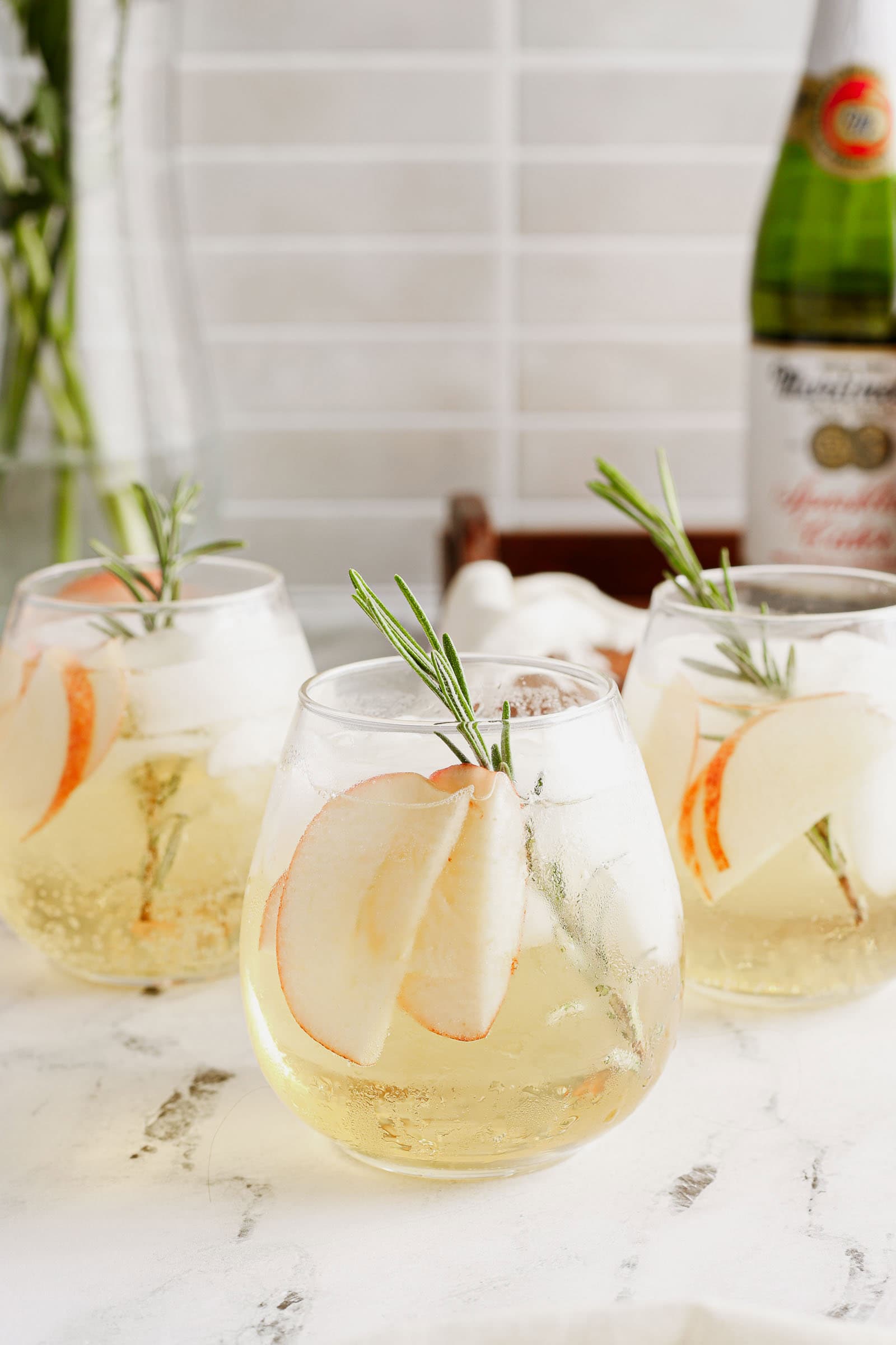 Apple & Ginger White Wine Spritzers